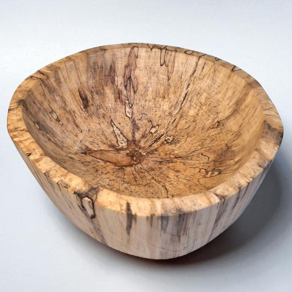 Rustic Spalted Birch Serving Bowl – Unique Natural Charm