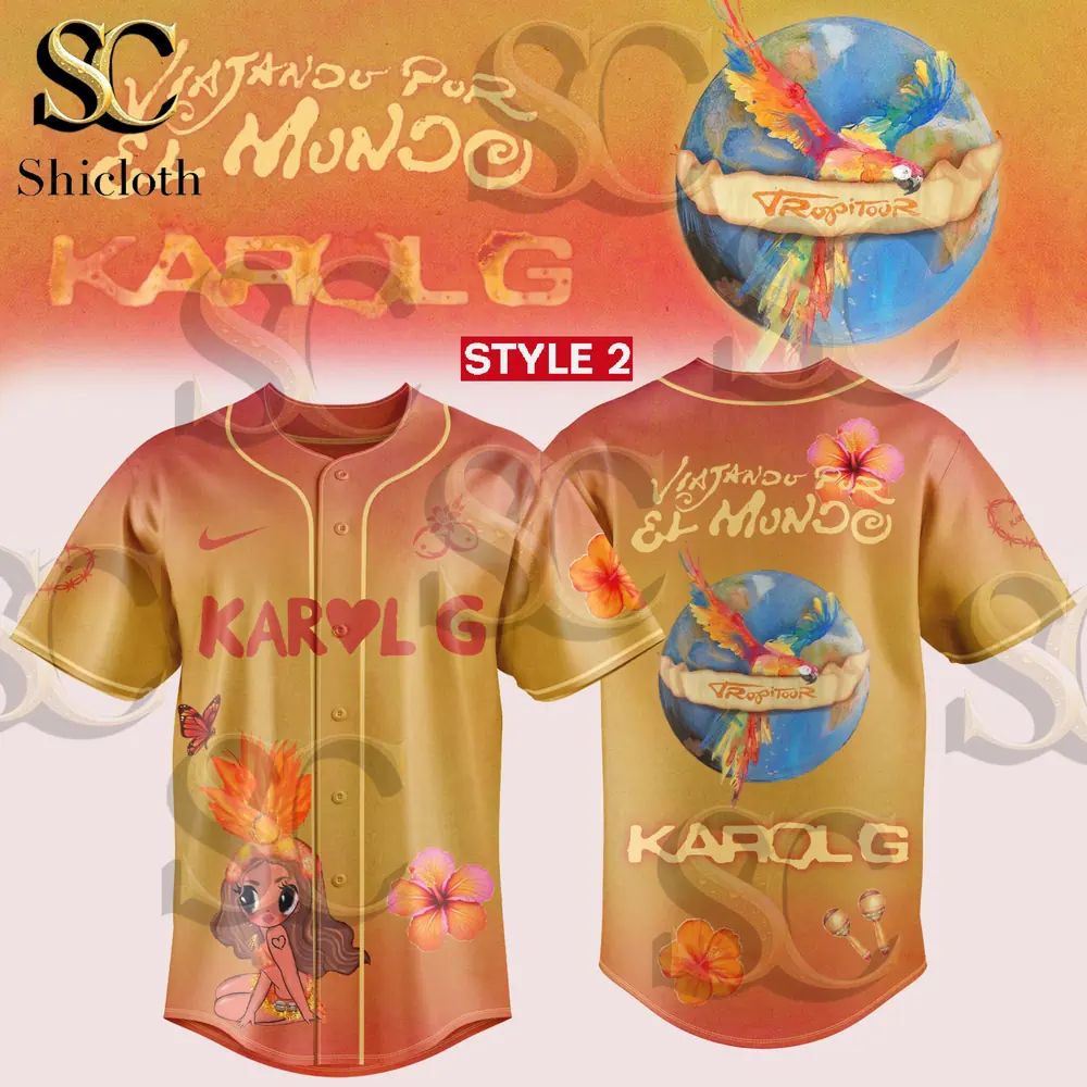 Karol G Viajando Por El Mundo Tropitour 2026 Jersey
