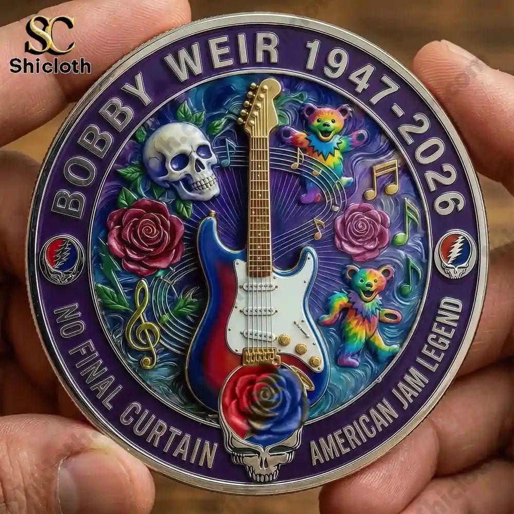 Bob Weir The Music Never Stopped 1947-2026 Tribute Coin