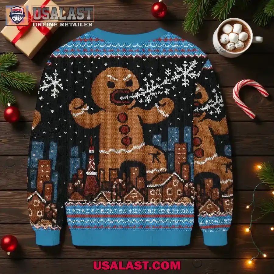 Gingerbread Monster Christmas Ugly Sweater