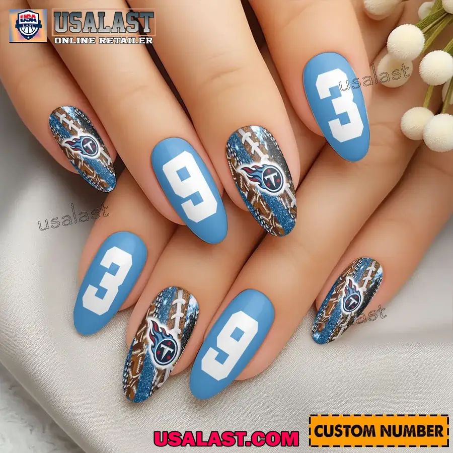 Personalized Tennessee Titans Acrylic Nails Box Set