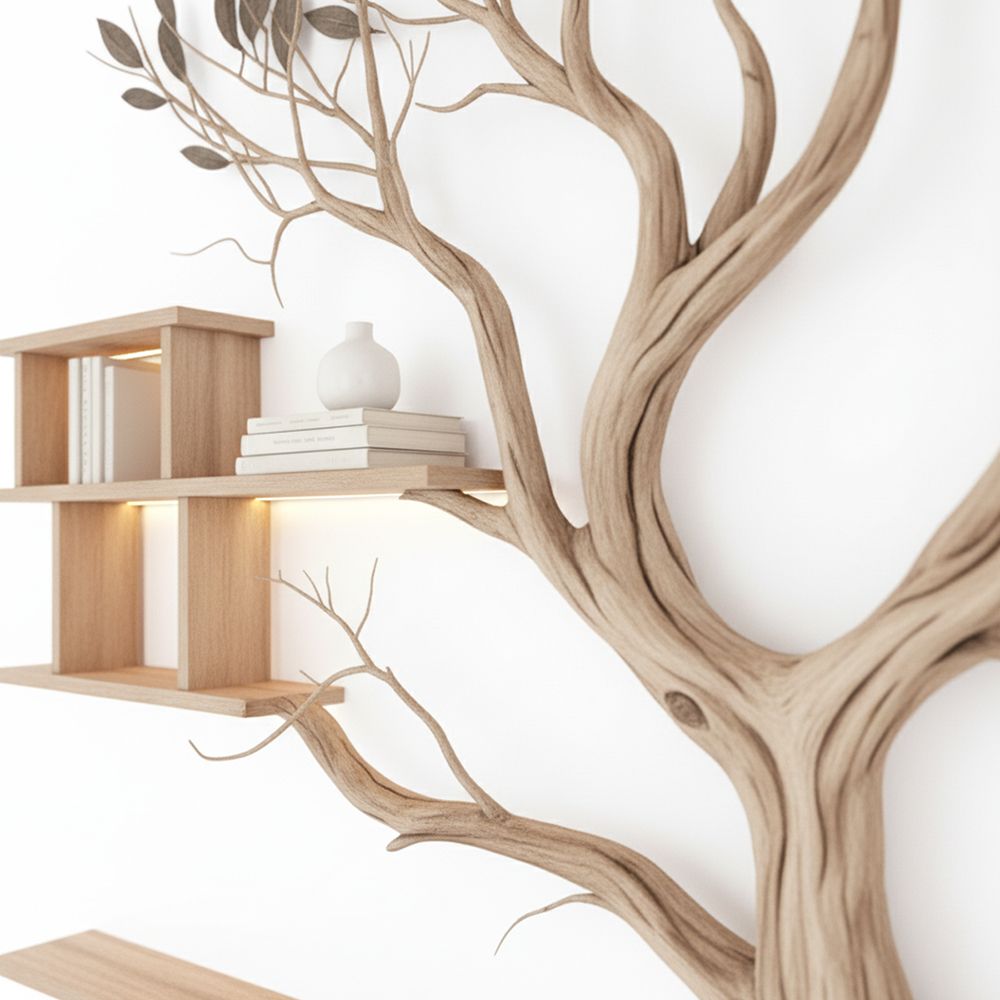 Handcrafted Tree Bookshelf – Ancient Tree Design, Unique Home Decoration