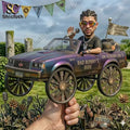 Bad Bunny x Bugatti Chiron Wind Spinner For Garden