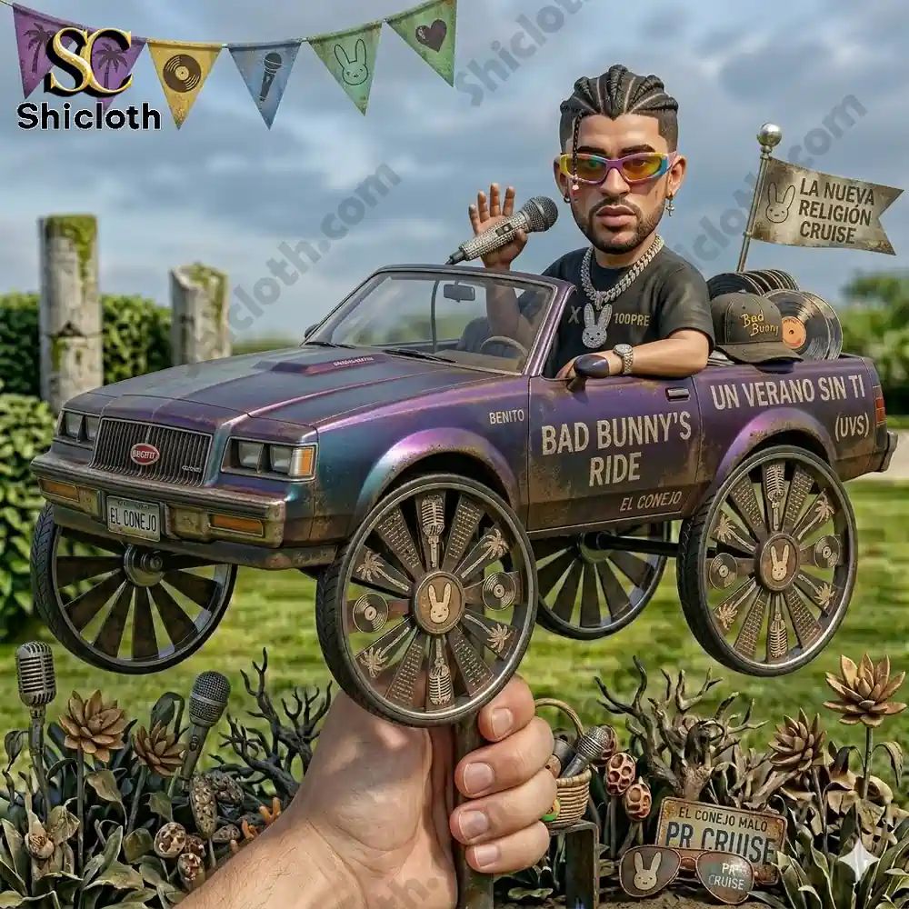Bad Bunny x Bugatti Chiron Wind Spinner For Garden