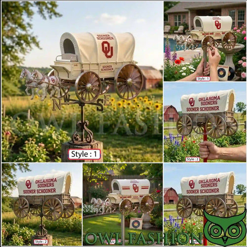 3D Design Oklahoma Sooners Schooner Garden Wind Spinners