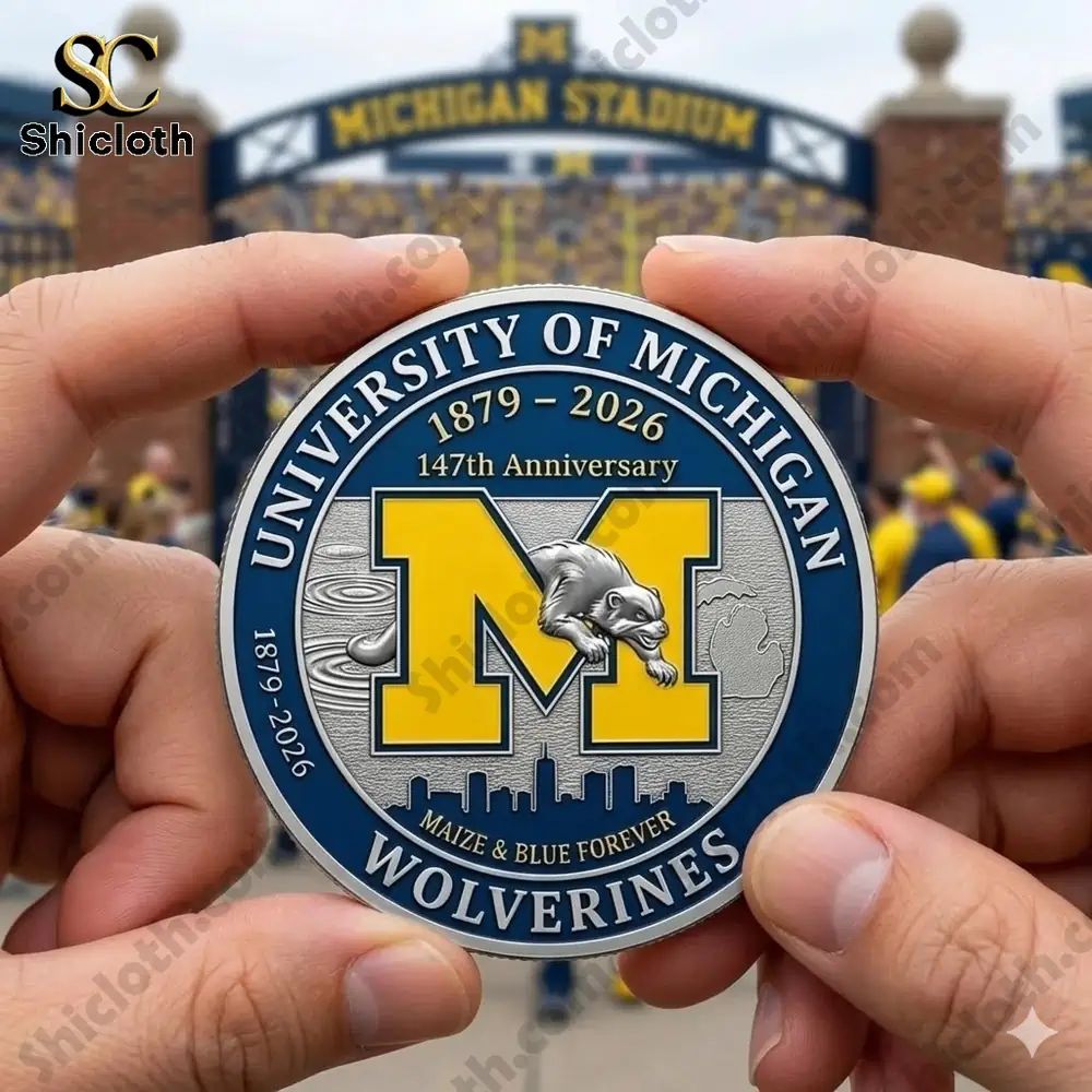 New University of Michigan Wolverines 147th Anniversary Commemorative Coin