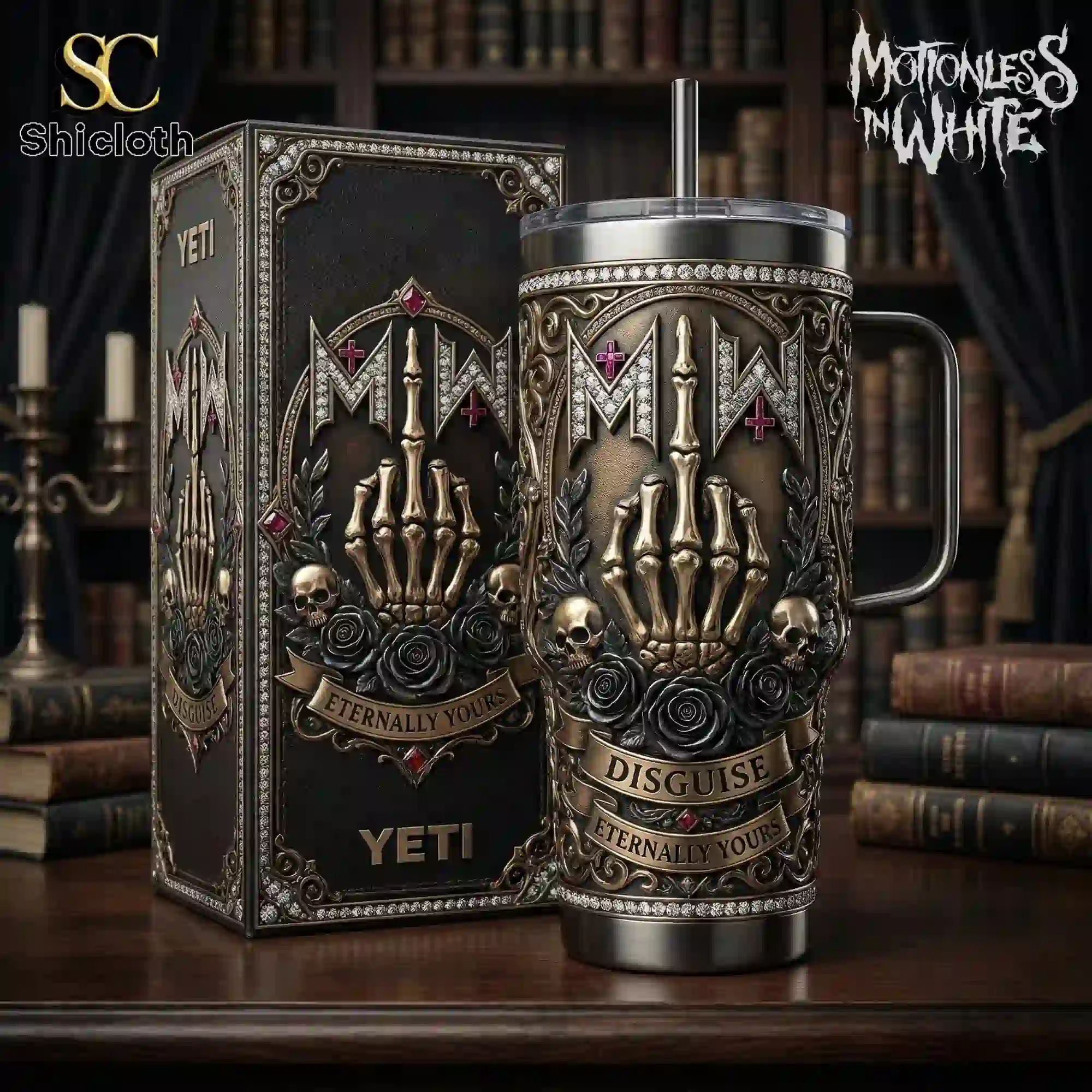 Motionless in White Eternally Yours 40oz Tumbler With Handle