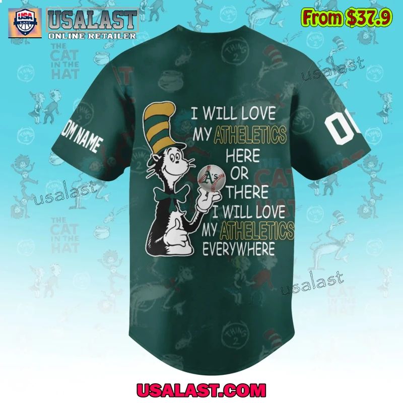Oakland Athletics x Dr Seuss Baseball Jersey