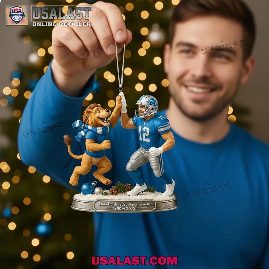 Detroit Lions Holiday 2025 Christmas Ornament