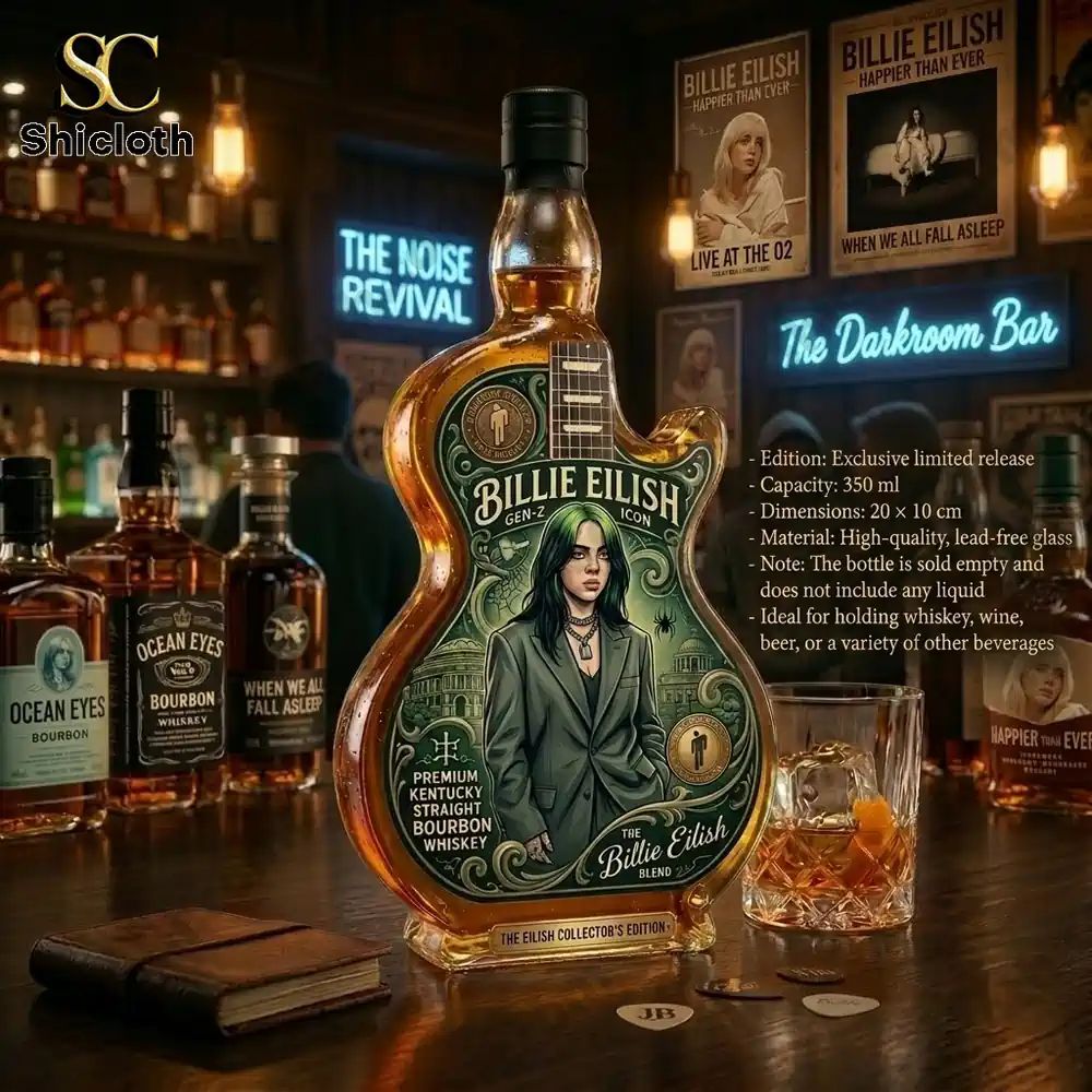 Billie Eilish Guitar Legends Whiskey Tennessee Whiskey Bottle