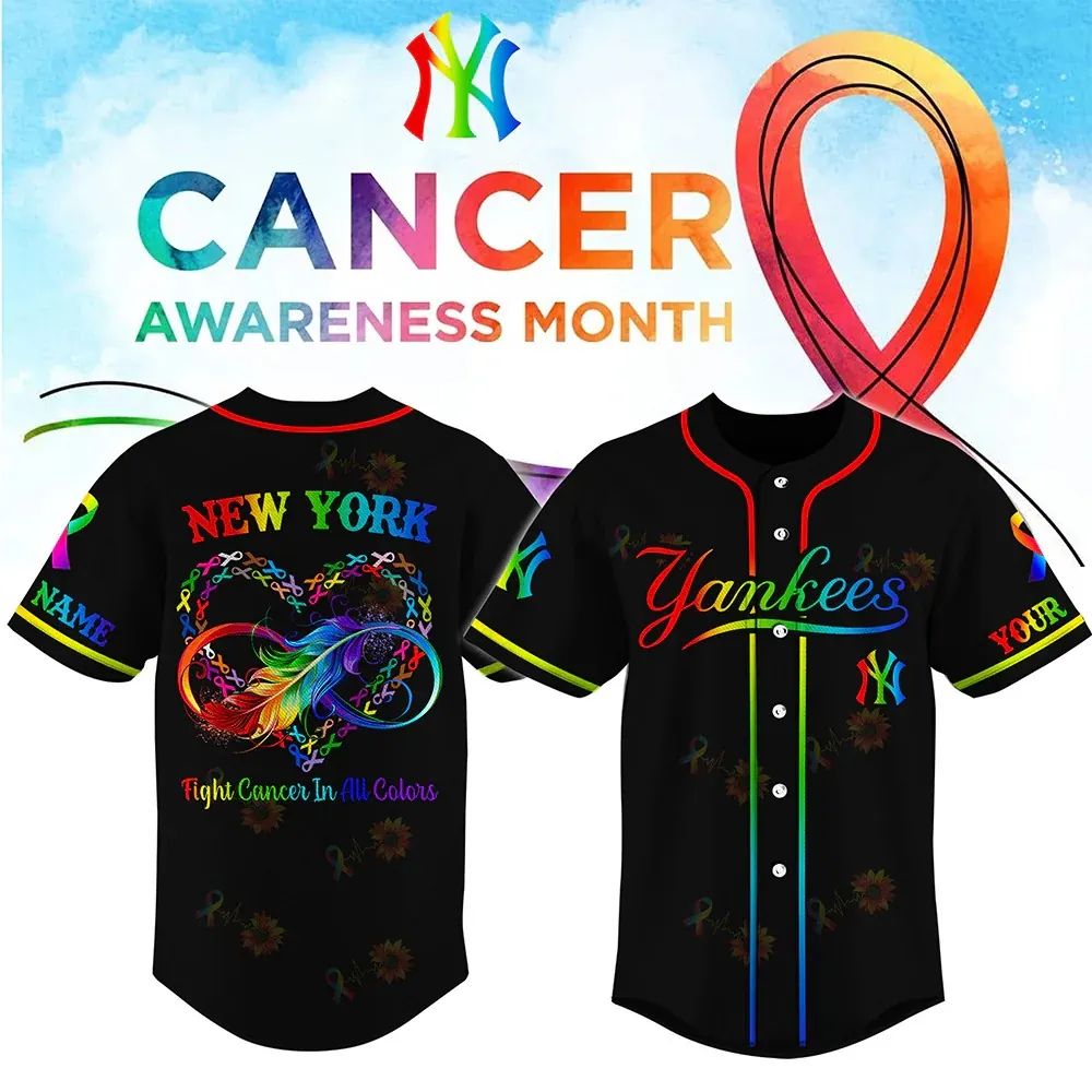 All MLB Teams x Cancer Awareness Month Personalized Special Edition Jersey