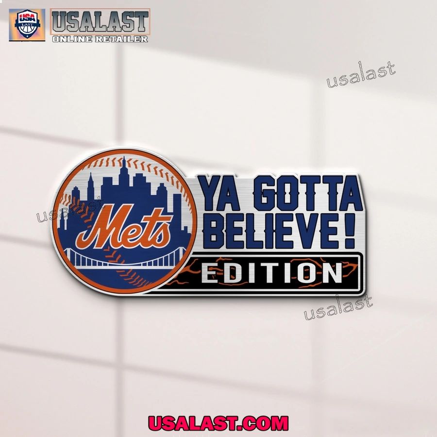 New York Mets Edition Engraved Car Name Badge