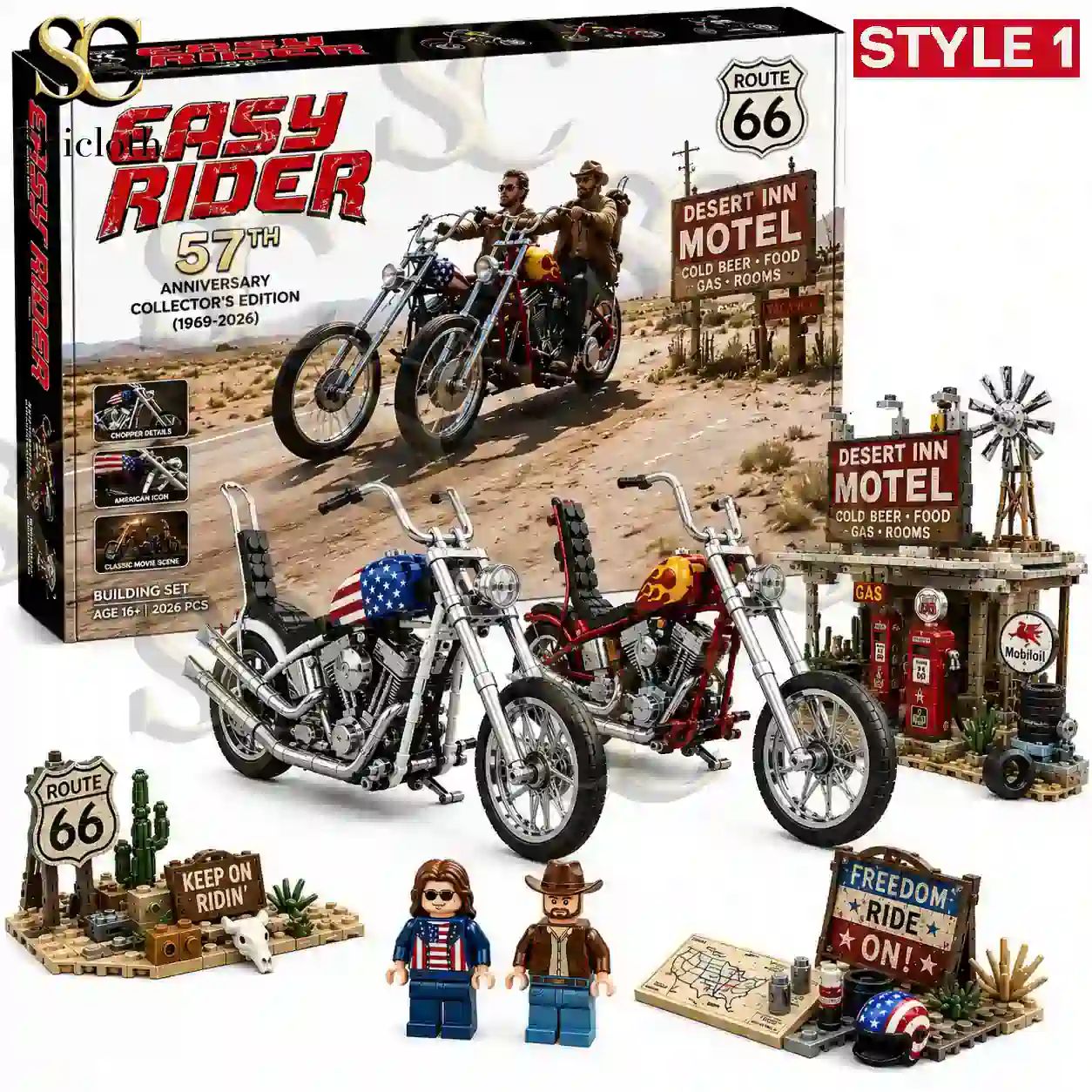 Easy Rider Route 66 Anniversary Collector Building Set