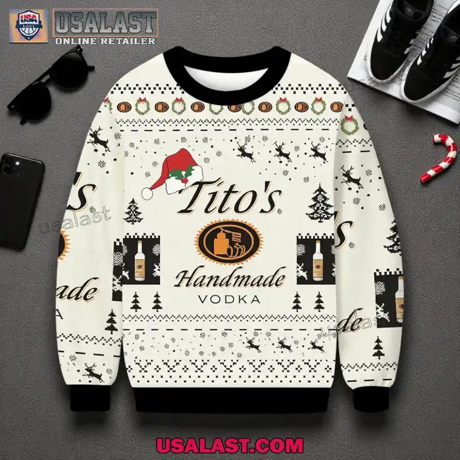 Tito’s Vodka Peaceful Night Christmas Ugly Sweater