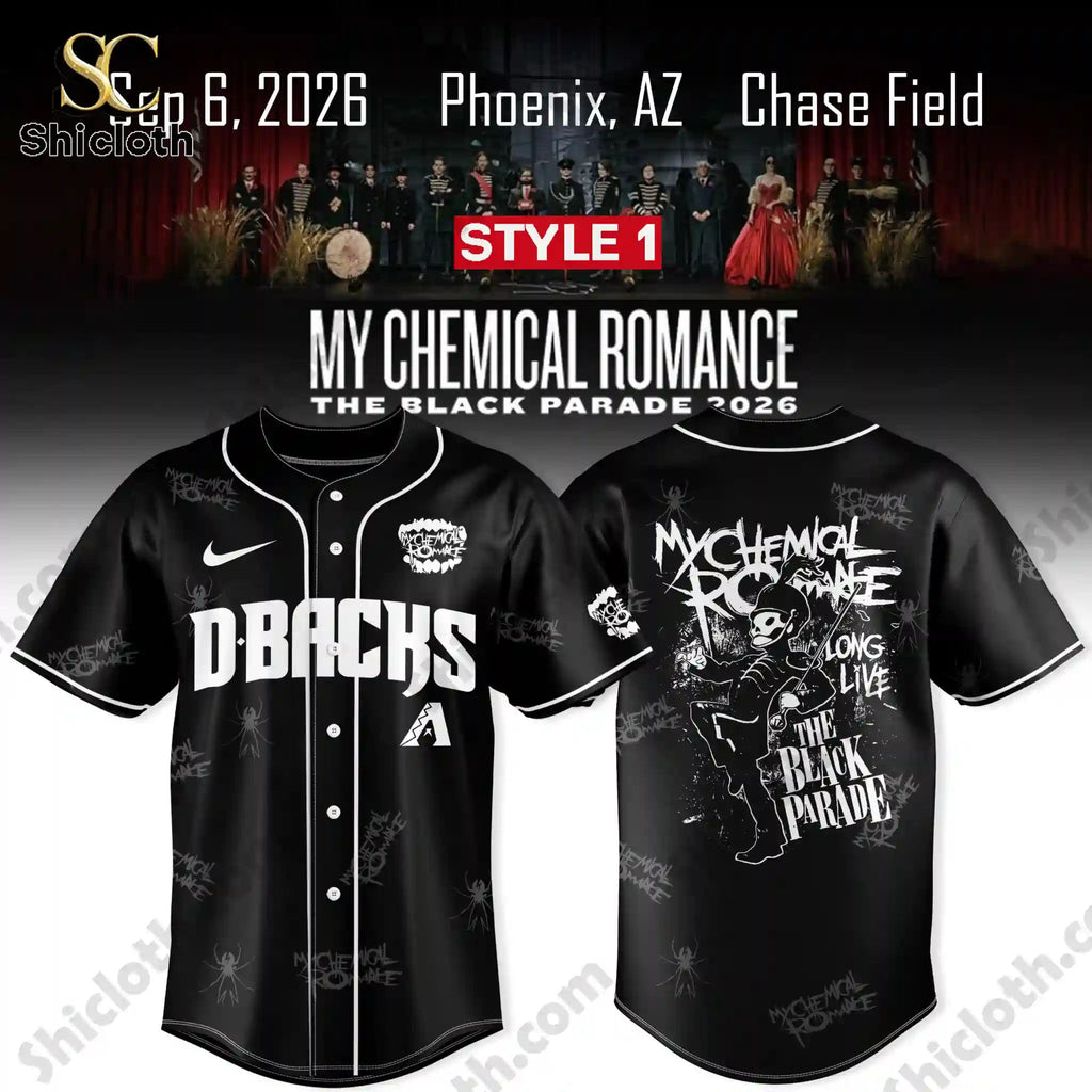 Arizona Diamondbacks x My Chemical Romance The Black Parade 2026 Jersey