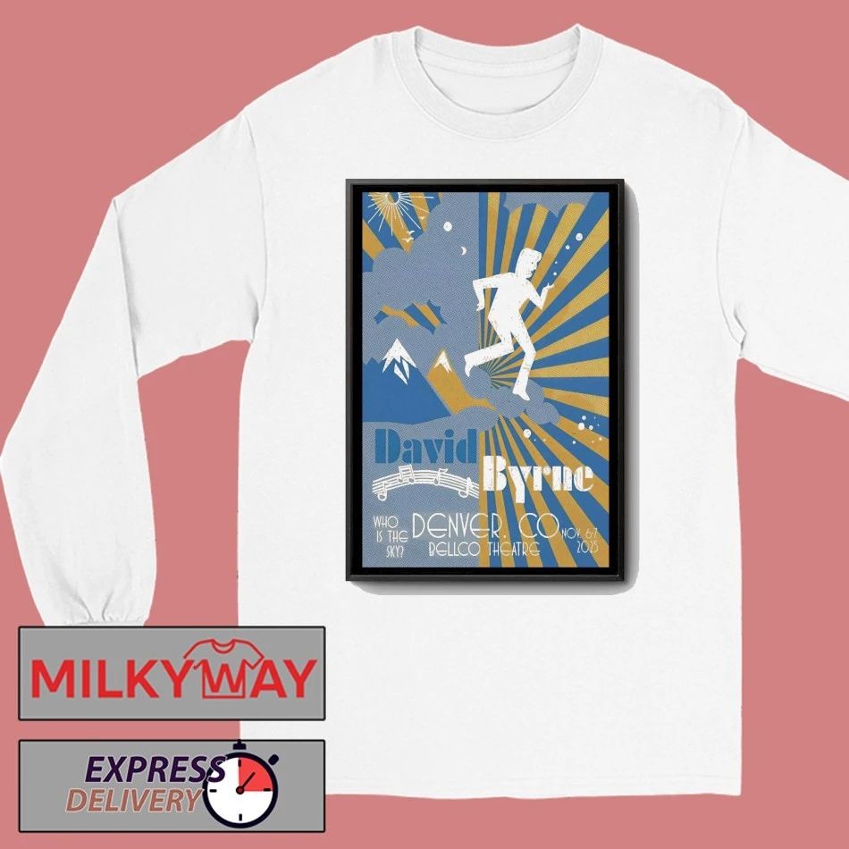 David Byrne Fall Tour 2025 Bellco Theatre Denver Poster shirt