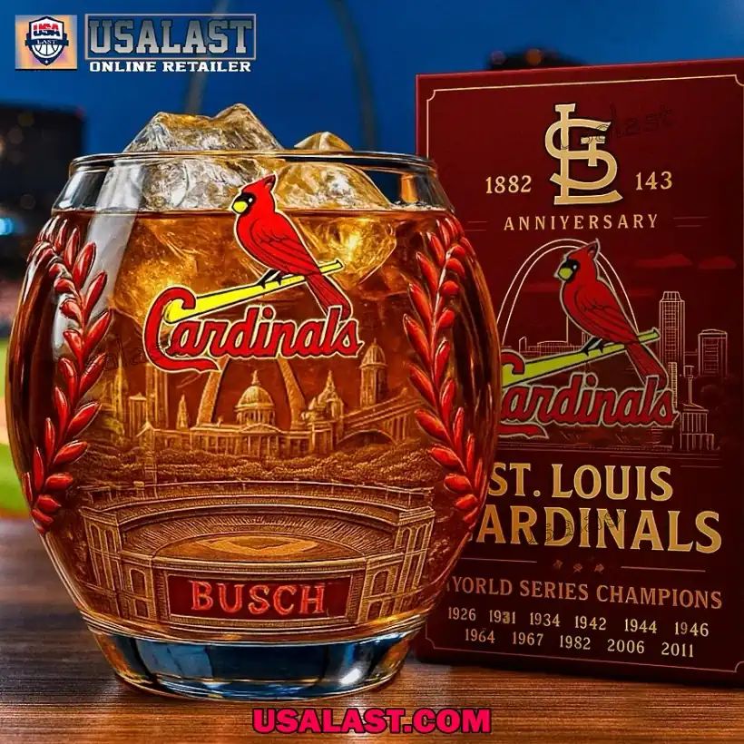 St. Louis Cardinals 143rd Anniversary Commemorative Glass