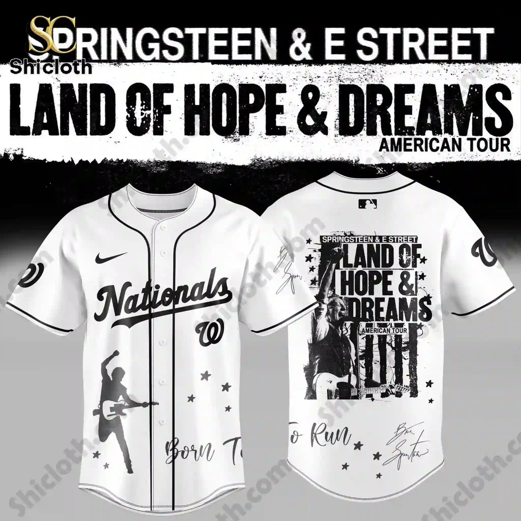 Washington Nationals x Bruce Springsteen & The E Street Band Land of Hope and Dreams Tour Jersey