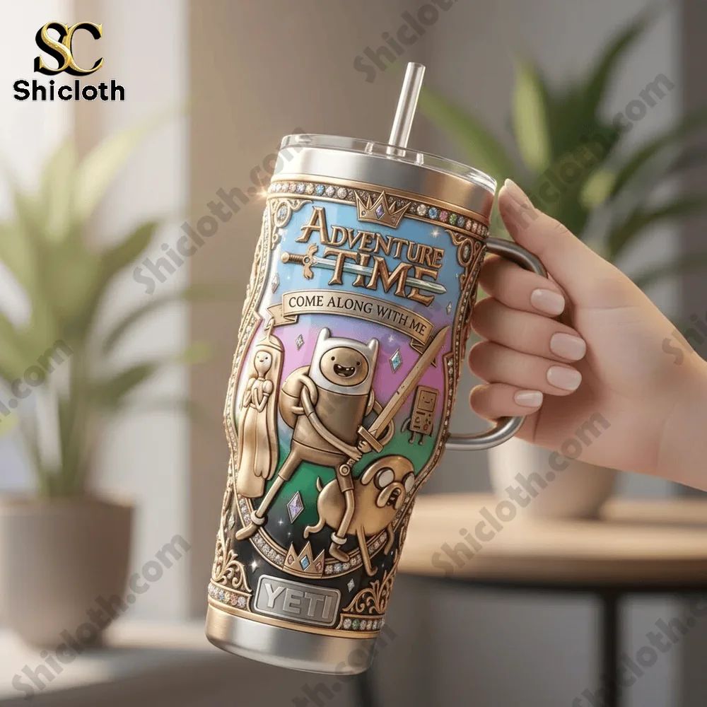 Adventure Time Finn And Jake 40oz Tumbler With Handle