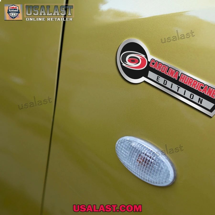 Carolina Hurricanes Edition 3D Engraved Car Name Emblem