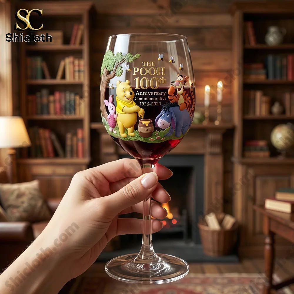The Pooh 100th Anniversary Commemorative Glass Goblet