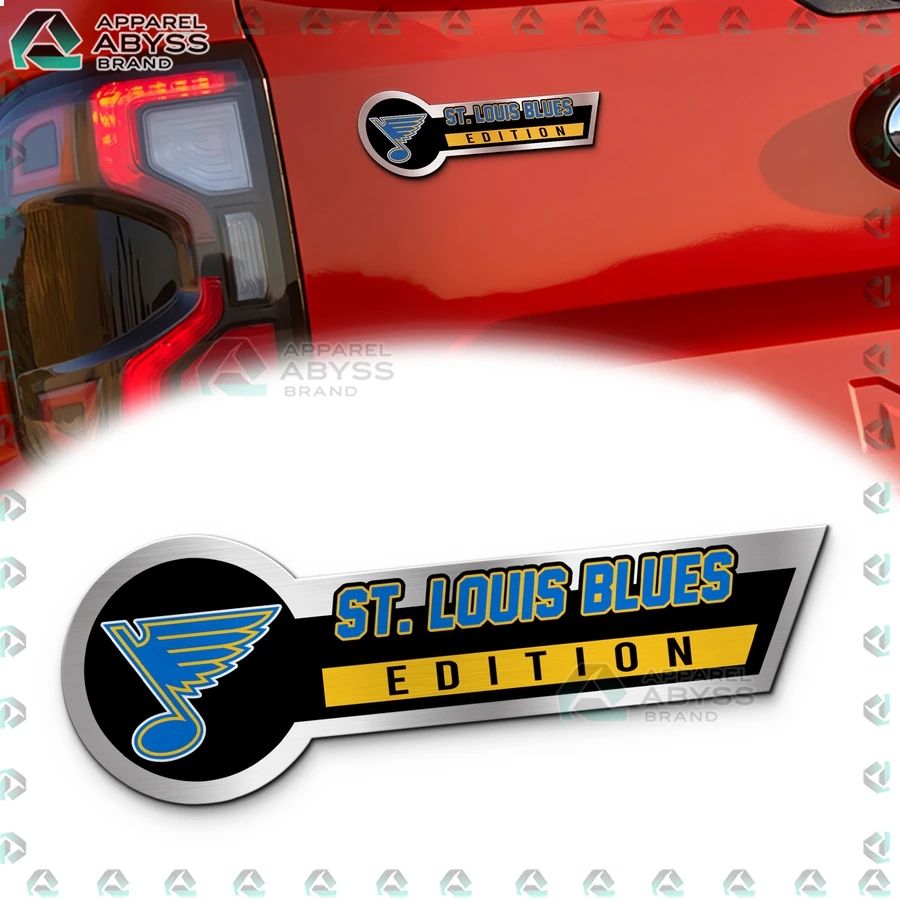St. Louis Blues Edition 3D Engraved Car Name Emblem