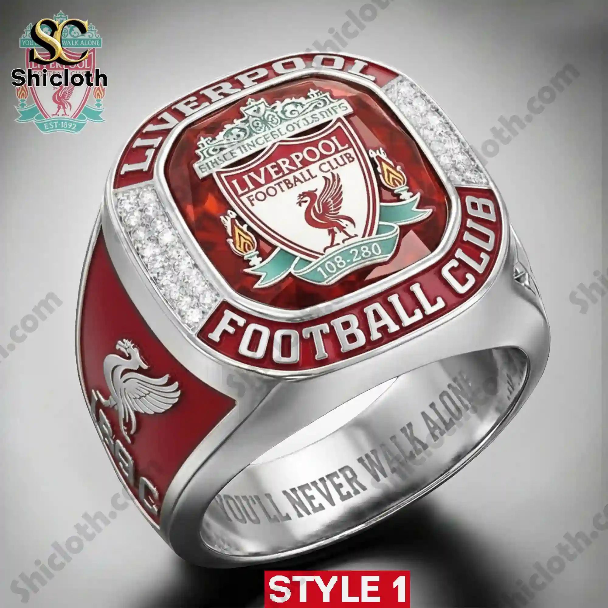 Liverpool FC 134th Anniversary YNWA Custom Rings