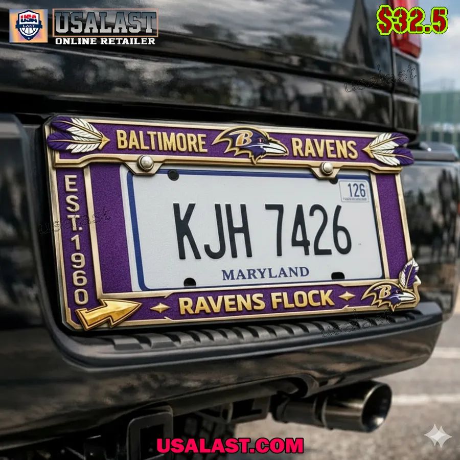 Baltimore Ravens Limited Edition License Plate Frame