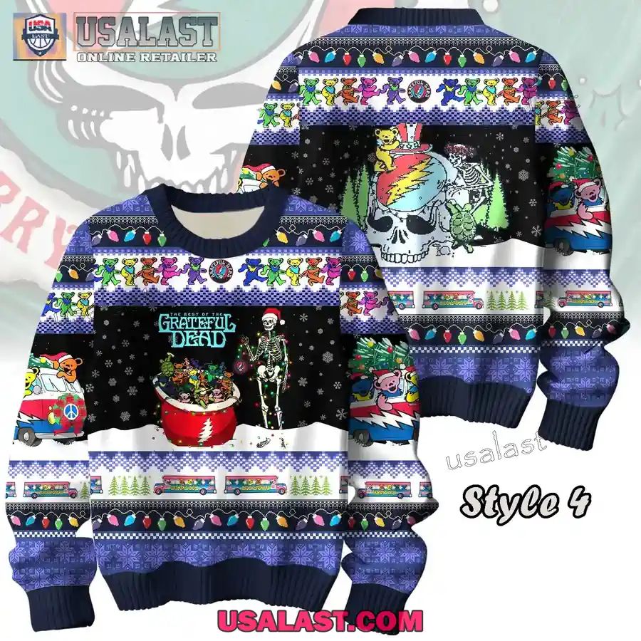Grateful Dead Dancing Bear Ugly Christmas Jumper