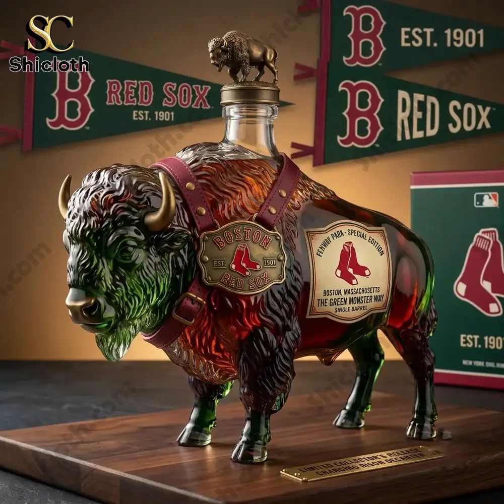 Bison Spirit BuffaloTrace x Boston Red Sox Limited Whiskey Bottle