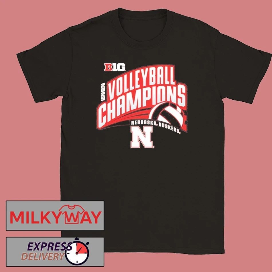 Nebraska Huskers 2025 Big 10 Women’s Volleyball Regular Season Champions Locker Room T-shirt