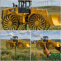 3D Design Catterpillar Bulldozer Garden Wind Spinner