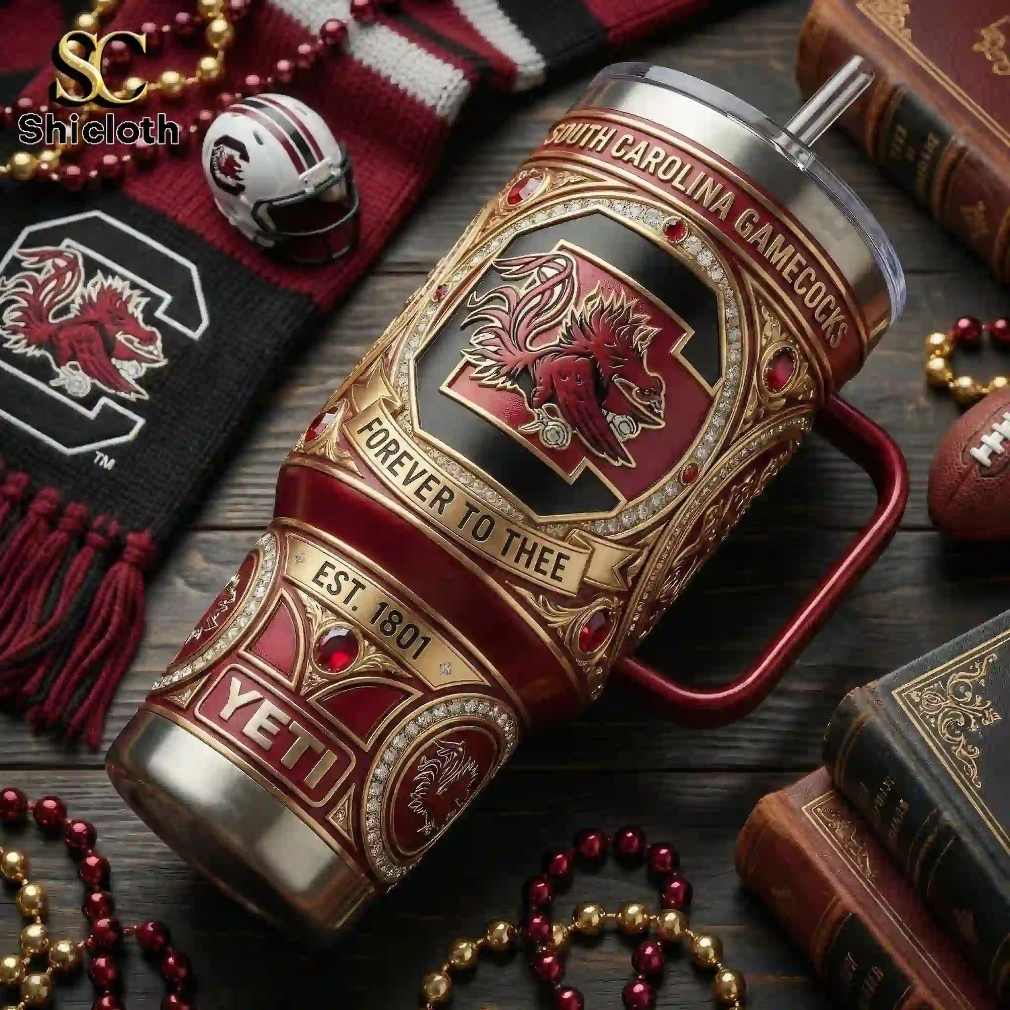 South Carolina Gamecocks Custom 40oz Tumbler With Handle