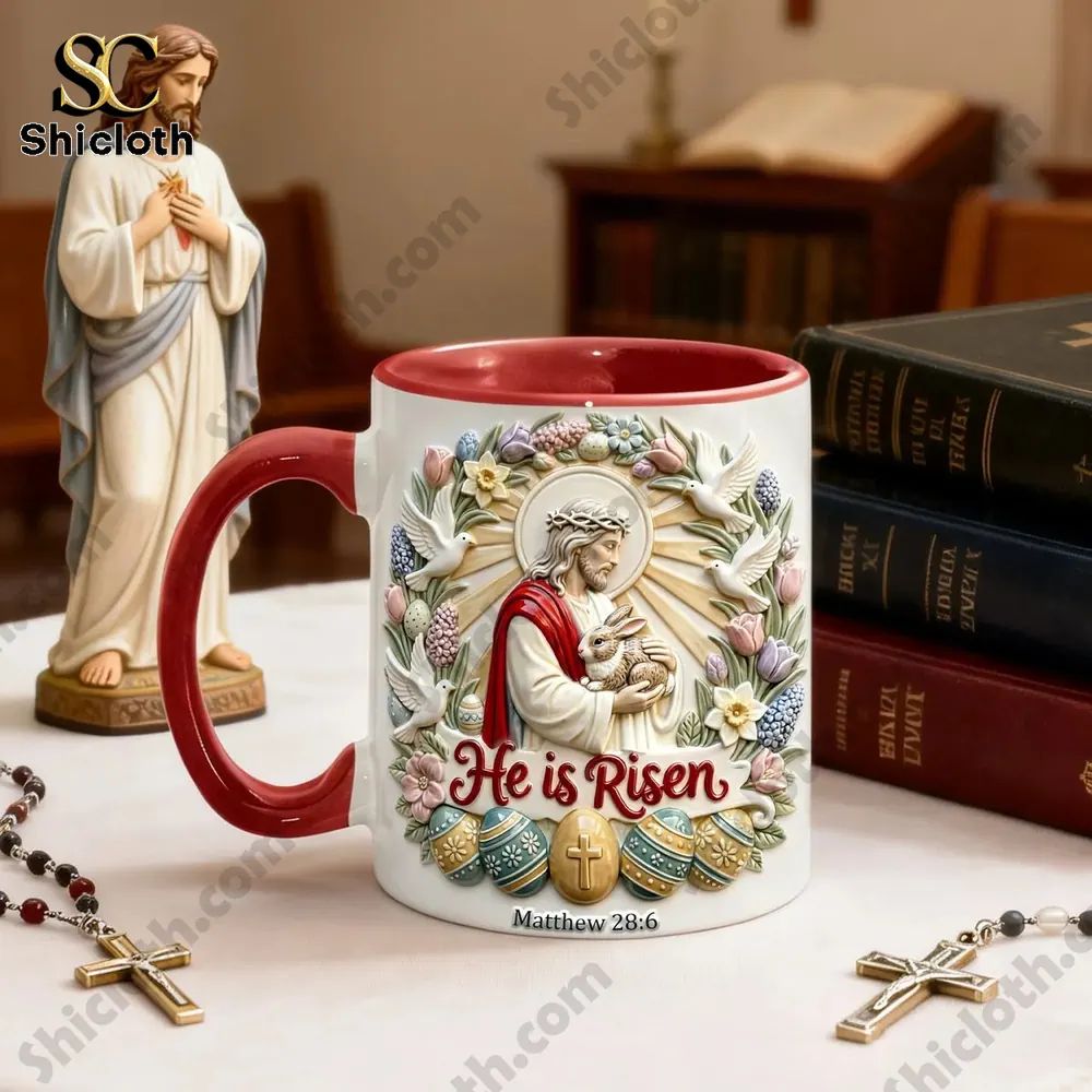 He is Risen Easter Ceramic Mug