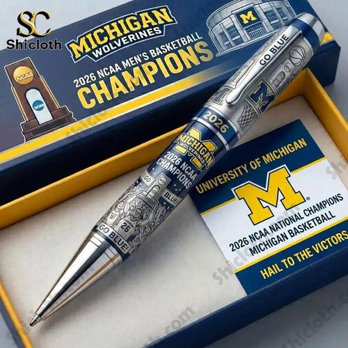 2026 NCAA Champions Go Blue Michigan Wolverines Limited Pen