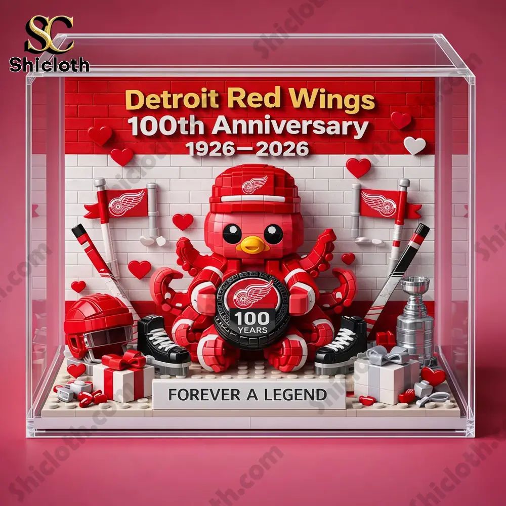 Red Wings 100th Anniversary Octopus Brick Diorama Set