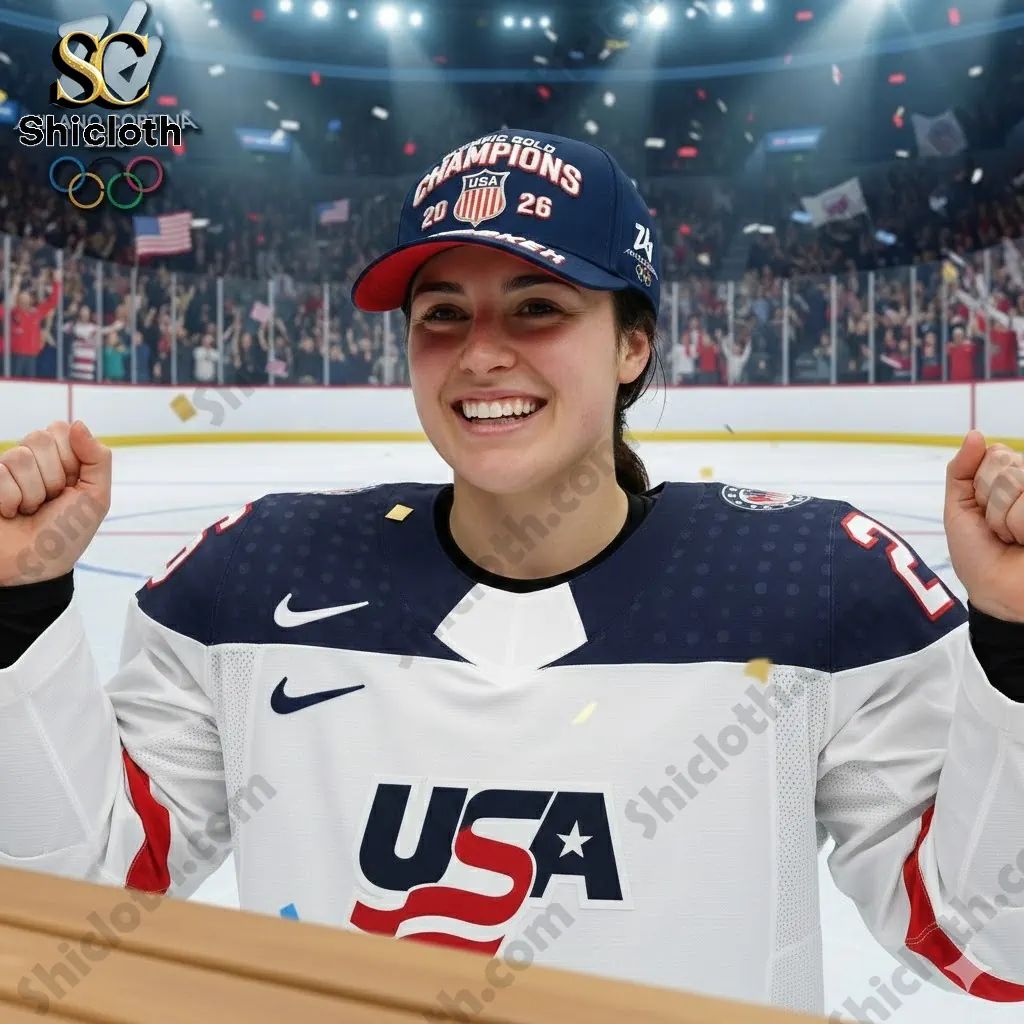 Team Usa Hockey 2026 Olympic Gold Milano Cortina Champions Cap Hat