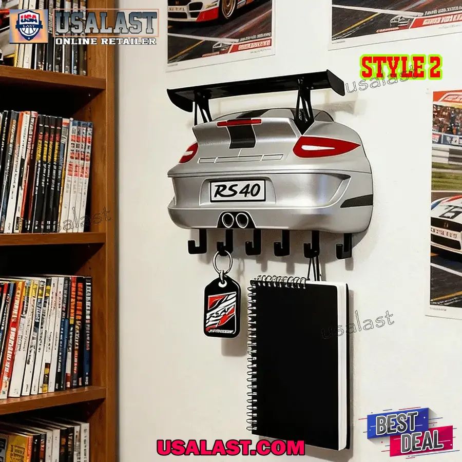 Personalized Porsche 911 Key Hanger, Wall Key Holder