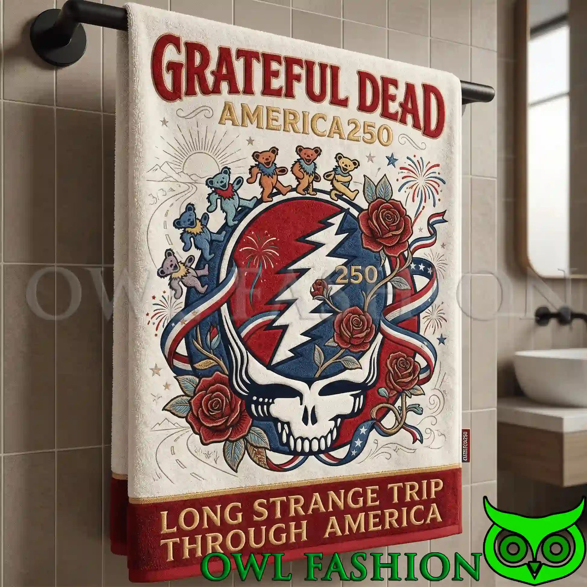 Grateful Dead America 250 Collection Premium Bath Towels