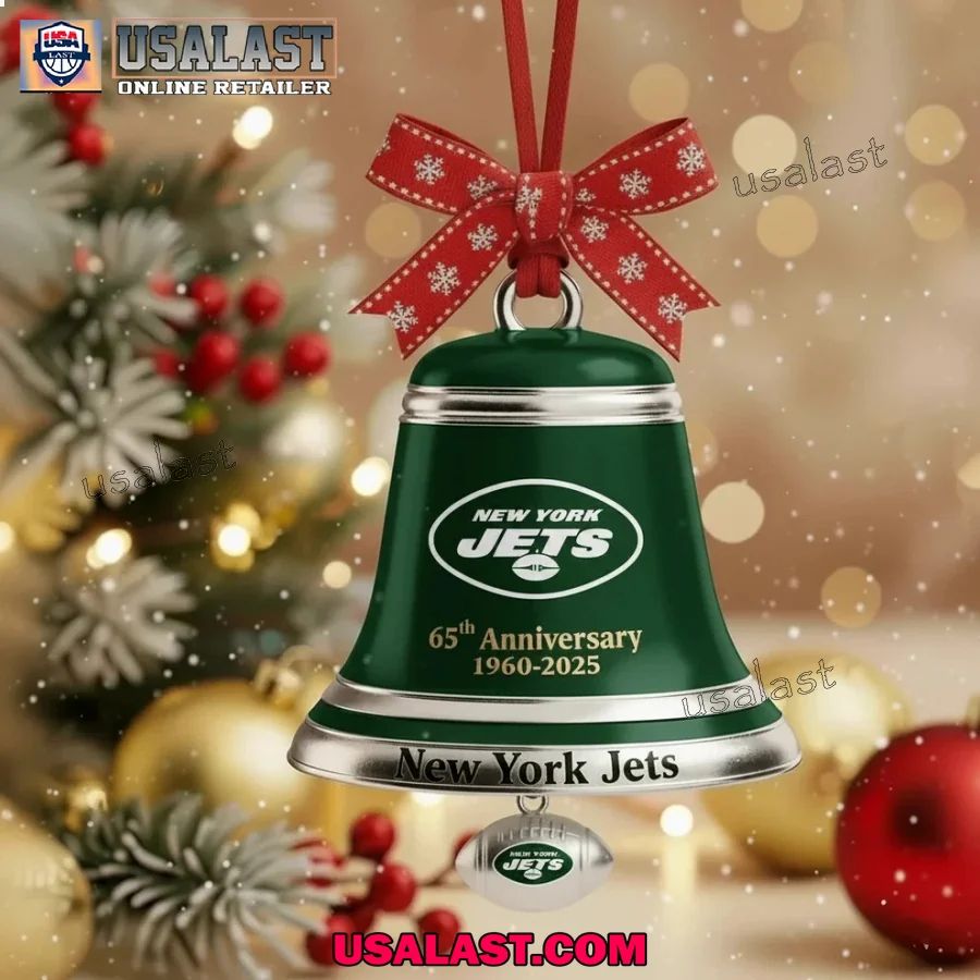 New York Jets 2025 Christmas Bell Ornament