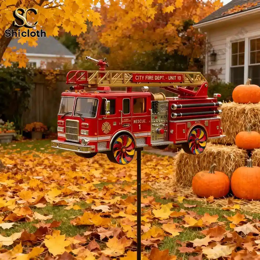 Fire Truck Spinner For Garden
