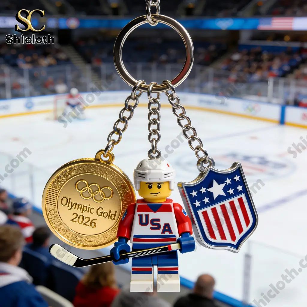 USA Hockey Olympic Gold 2026 Keychain