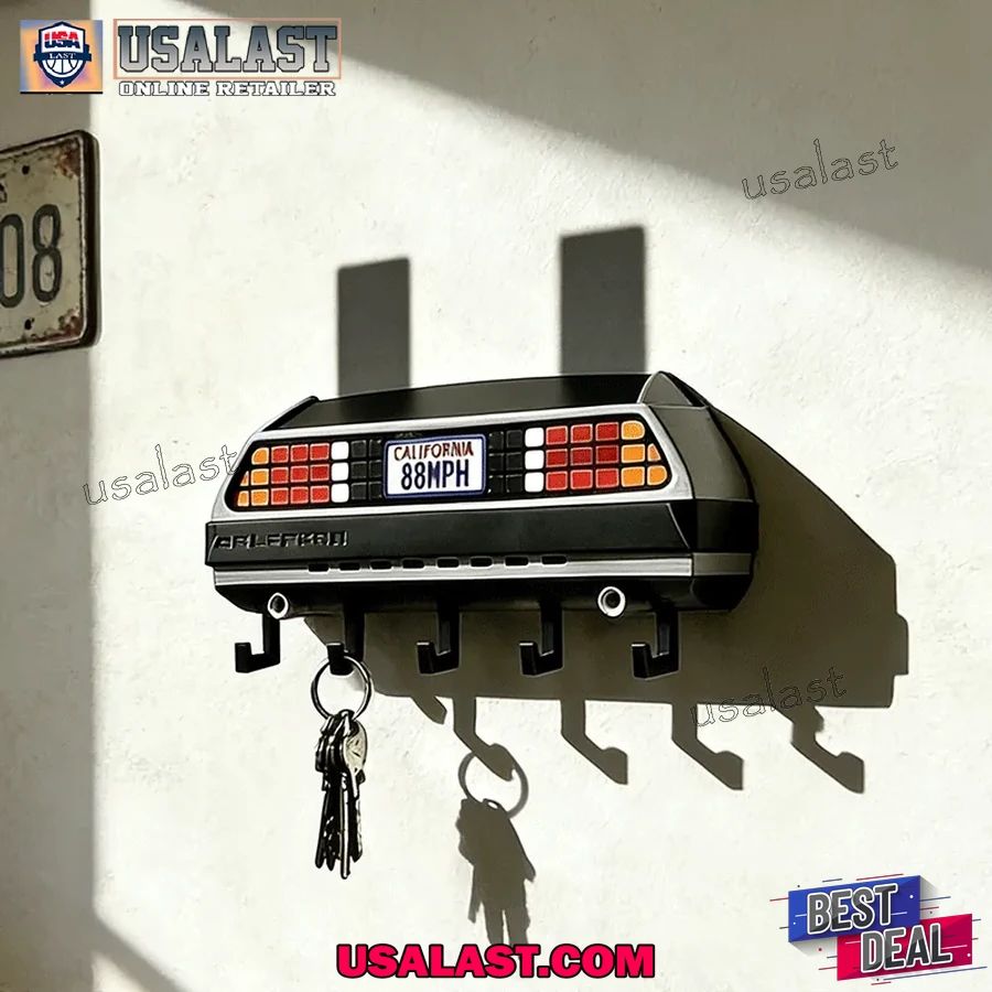 Personalized Timeline Machine Key Hanger, Wall Key Holder