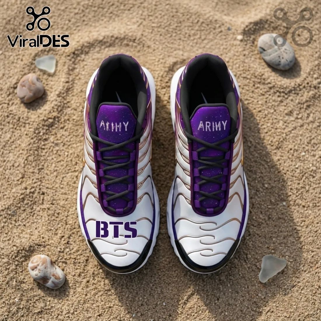 BTS ARMY Purple Galaxy Air Max Plus Sneakers