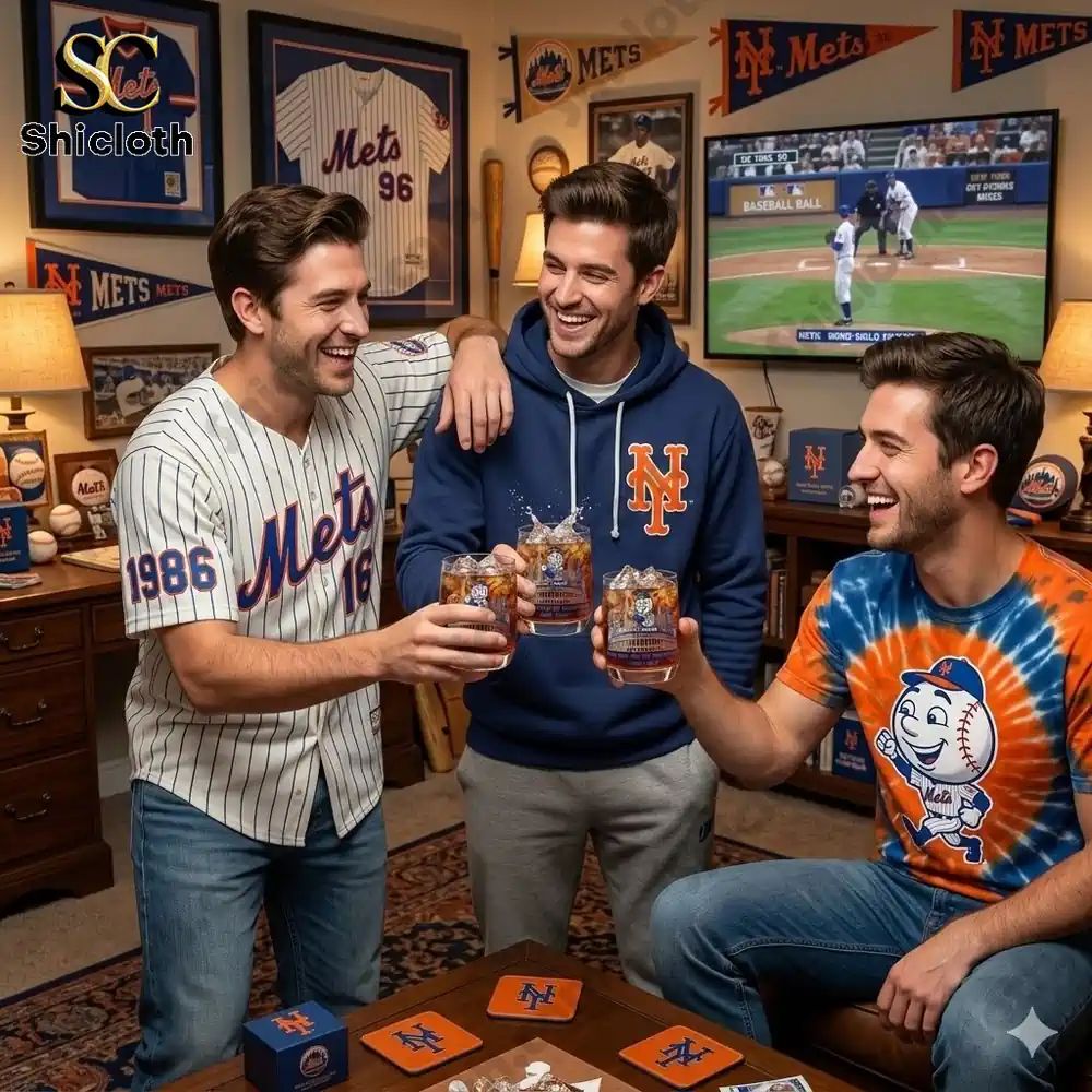 New York Mets 65th Anniversary Commemorative Whiskey Glass