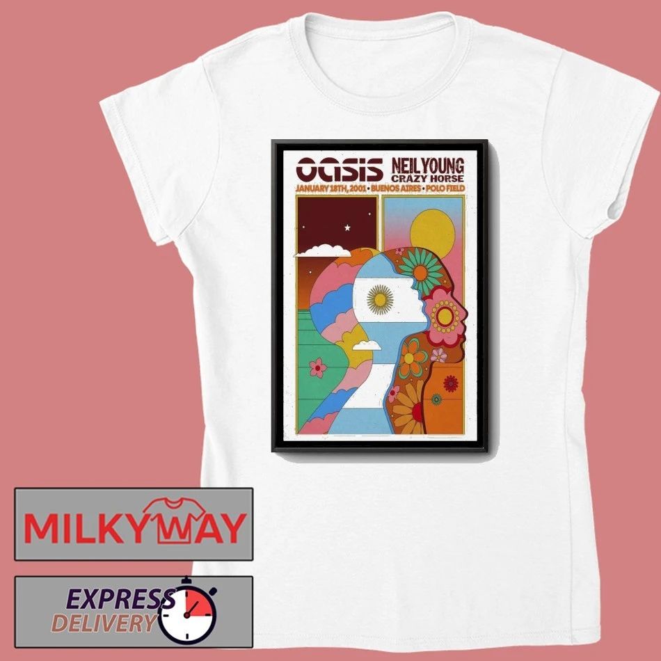 Oasis The Hot Festival in Buenos Aires, Argentina Concert Poster shirt