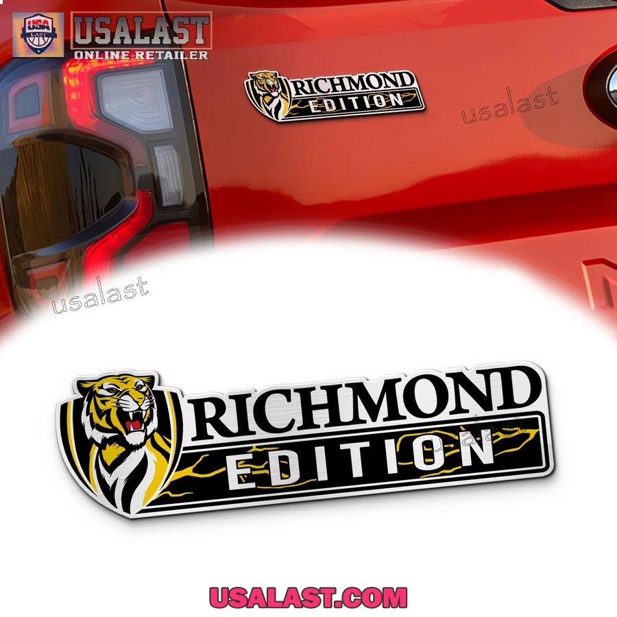 Richmond Tigers Edition Custom 3D Car Badge Sticker