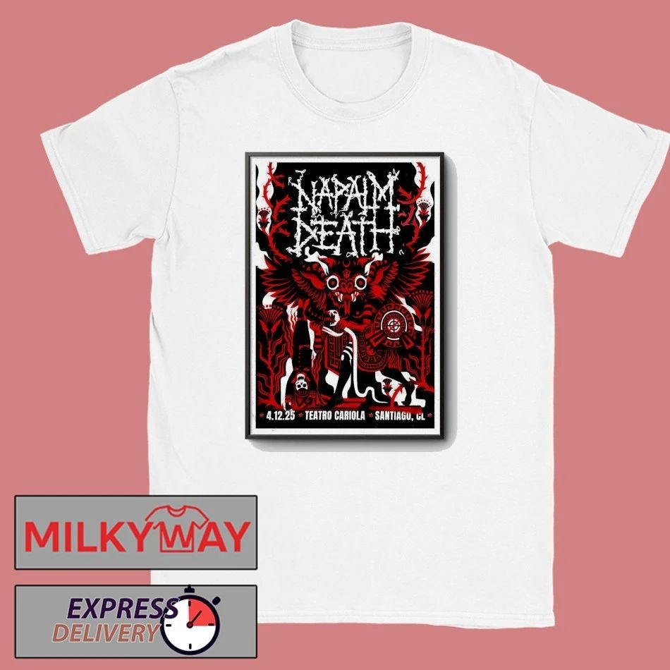 Napalm Death December 4 2025 Teatro Cariola in Santiago Chile Poster shirt