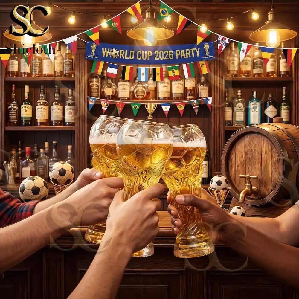 America World Cup 2026 Football Trophy Beer Glass