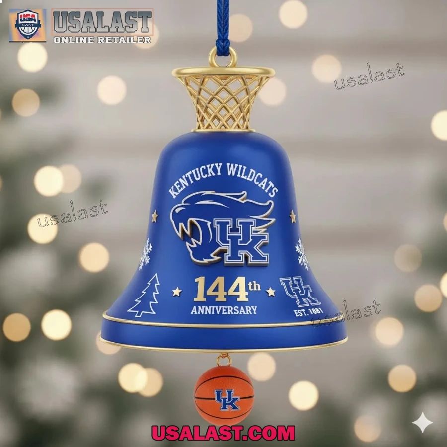 Kentucky Wildcats 144th Anniversary Christmas Bell Ornament